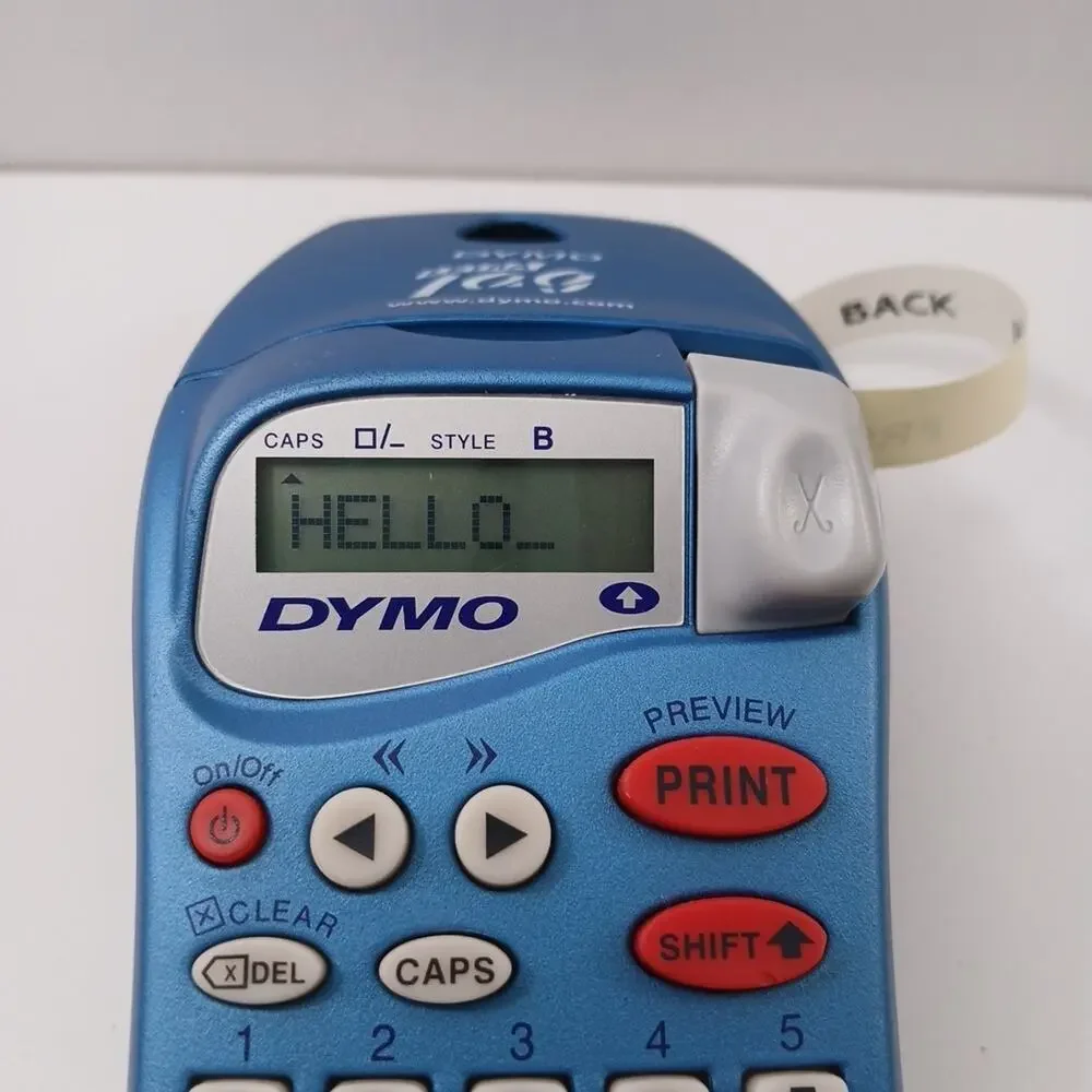 Dymo Letra Tag Label Maker Handheld Blue